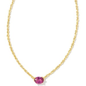 Elegant Cailin Pendant Necklace Stylish Jewelry for Women GOLD - PURPLE CRYSTAL - 1 of 4