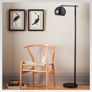 Edris Metal Globe Floor Lamp Black Lamp Only - Project 62