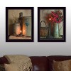 Gulches "Country Candlelight Collection" 2-Piece Vignette by Susie Boyer - Ready-to-Hang Black Framed Print for Living Room - 2 of 4