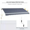 Resenkos Backyard Garden Canopy, Camping Canopy Screen Tent,12' x 8' Patio Awning, Canopy Retractable Sun Shade Shelter w/ Manual Crank Handle, Dark - 4 of 4