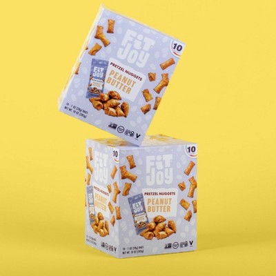 FitJoy Grain Free Peanut Butter Pretzel Nugget Snack Packs - 10oz/10ct
