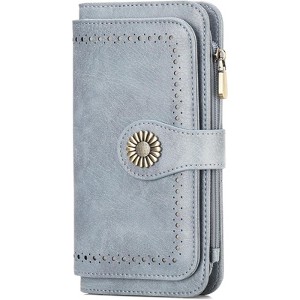 Clotth Womens RFID Blocking Trifold Wallet - Large Capacity,Secure Closure - Easy to Use Credit Card Organizer for Daily Use and Travel - 1 of 4