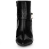 Allegra K Women's Strap Decor Pointed Toe Transparent Stiletto Heels Ankle Boots - 3 of 4