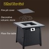 28" Square Propane Fire Pit Table, 50,000 BTU Steel Outdoor Heater with Lava Rocks, Gray - 4 of 4