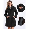 Allegra K Women's Work Stand Collar Buttoned Elegant Winter Outwear Overcoat - 2 of 4