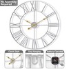 Sorbus Wall Clock for Living Room Decor - Roman Numeral Wall Clock for Kitchen - 12 inch Wall Clock Decorative - 4 of 4