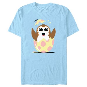 Men's Star Wars Happy Easter Egg Porg Style T-Shirt - 1 of 4