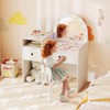 Safstar Princess Bunny Makeup Table w/Lighted Mirror, Open Shelves and Storage Drawers - 3 of 4