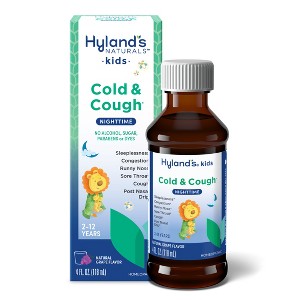 Hyland's Naturals Kids Cold & Cough Nighttime Syrup - Grape - 4 fl oz - 1 of 4