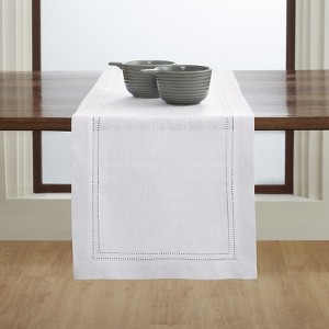 Solino Home Linen Double Hemstitch Table Runner - 1 of 4
