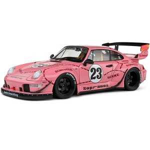 2020 RWB Bodykit #23 "Pink Pig" Pink with Graphics 1/18 Diecast Model Car by Solido - 1 of 1