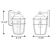 Progress Lighting Holcombe 1-Light Outdoor Wall Lantern in Black with Clear Seeded Glass and Brushed Nickel Interior - 2 of 2
