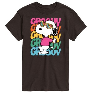 Men's - Peanuts - Groovy Stacked Short Sleeve Graphic T-Shirt - 1 of 4