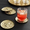 4pk Metal Coasters Gold - Threshold™ - 2 of 3