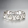 Ross-Simons Italian Sterling Silver Brushed and Polished Xo Link Bracelet - 3 of 4