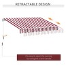 PAGED Retractable Door Awning Water-Resistant Fabric Awning for Door Entrance Aluminum Frame for Gardens, Yard - 3 of 4