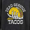 Women's - Instant Message - Dead Serious About Tacos Lightweight French Terry Wide Neck Long Sleeve Shirt - 2 of 4