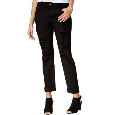 Rachel Roy Womens Ripped Boyfriend Fit Jeans