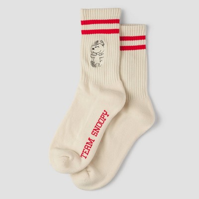 Women's Team Snoopy Graphic Socks - White