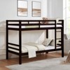 FONTOI Twin over Twin Bunk Bed with Thick Posts, Bunk Bed with Guardrail and Ladder for Kids, Teens, No Box Spring Needed, Black, 79.4"*61.8"*43.5" - 2 of 4