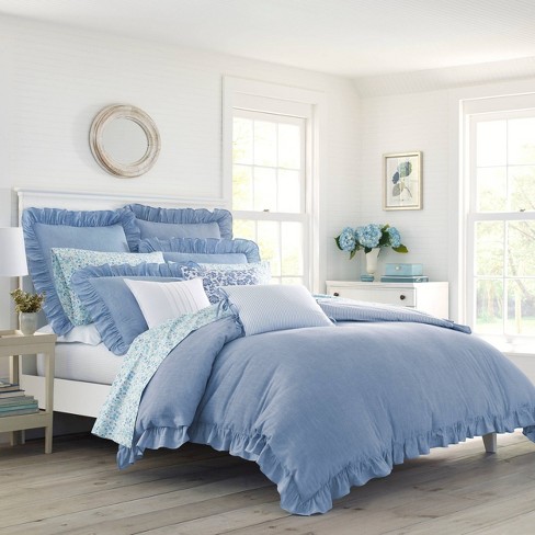 Laura Ashley Adley Duvet Cover Sham Set Blue Target