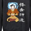 Women's - Avatar: The Last Airbender - Aang Sitting Avatar State Lightweight French Terry Wide Neck Long Sleeve Shirt - 2 of 4