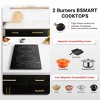 12 In Induction hob,1800W Induction Cooktop with 2 Burners, Child Lock,Residual Heat Warning, Timer, Bulit-in Countertop Stove Adjustable Temperature - 3 of 4