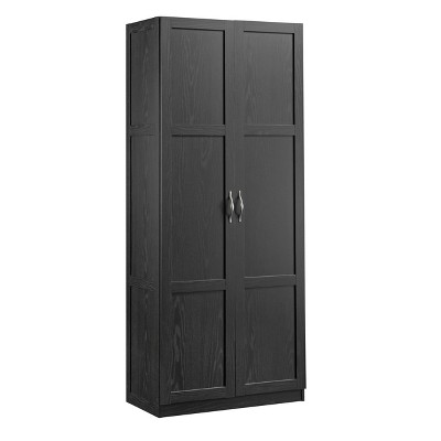 Sauder Storage Cabinet with 4 Adjustable Drawers Black Woodgrain