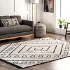 Nuloom Lara Geometric 4x6 Shag Indoor Area Rug for Living Room Bedroom Dining Room Nursery Kitchen, Beige/Ivory - 2 of 4
