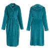 ADR Soft Plush Fleece Women's Robe with Hood, Warm Lightweight Hooded Womens Bathrobe - 4 of 4