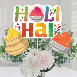 Big Dot of Happiness Holi Hai - Festival of Colors Party Centerpiece Sticks - Table Toppers - Set of 15 - 1 of 4