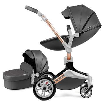Hotmom Stylish Baby Stroller: Height-Adjustable Seat and Reclining Baby Carriage