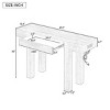 47" Rustic Console Table with Drawer and Charging Station, Narrow Entryway Desk with USB and Type C Ports for Hallway or Living Room-3irtyhousy - 4 of 4