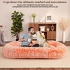 Human Dog Bed 71" Giant Bean Bag Bed Faux Fur Plush Dog Bed Washable Dog Bed for Humans with Handle, Removal Cover, Orthopedic Dog Beds - 3 of 4