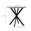 Fontoi Dining Tables, Round Dining Table with Crossed Legs, Occasional Table for Kitchen Living Room Bedroom Office, Brown, 31.5"*29.52"*31.5" - 2 of 4