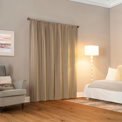 2pc 37″x84″ Sun Zero Dimani Satin Striped 100% Blackout Rod Pocket Curtain