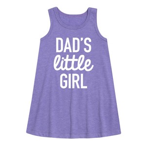 Girls' - Instant Message - Dad Set Little Girl Graphic Sleeveless Aline Dress - 1 of 4