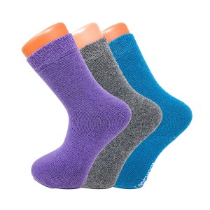 3 Pairs Women’s Thermal Wool Crew Socks – Cozy & Warm Winter Socks – Soft & Breathable – Size 5-7 - 1 of 1