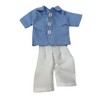 Classic Pinstripe Blue Shirt with Shorts Outfit for Ken and GI Joe Dolls - 4 of 4