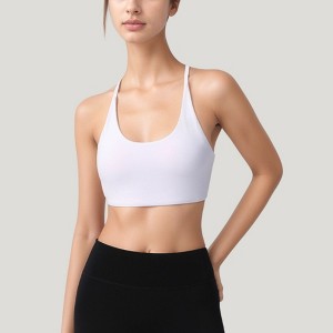 Anna-Kaci Active Women's Strappy Back Sports Bra with Scoop Neck and Fashion Crisscross Detailing - 1 of 4