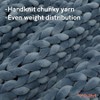 Velvet Weighted Blanket, Chunky Knitted, Soft Cozy, Breathable, Machine Washable, 50x60 Inch, 10lbs, Blue - 2 of 4