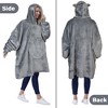 Catalonia Woman Cute Animal Prints Fleece Blanket Hoodie Sweatshirt, Oversized Wearable Blanket for Adults and Teen, Christmas Cozy Gift Woman Wife - 4 of 4