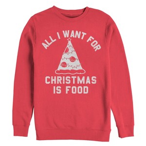 Women's CHIN UP All I Want for Christmas is Food Sweatshirt - 1 of 3