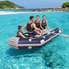 Bestway Hydro-Force Mirovia Pro Inflatable 5 Person Outdoor Water Lake Raft Boat Set with 2 Aluminum Oars, Hand Pump, Pressure Gauge, and Repair Patch - 2 of 4