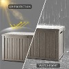 BI&SEA 180 Gallon Waterproof Deck Box-148A,Lockable Resin Storage Box for Patio Furniture Cushions Garden Tools and Outdoor Delivery Storage - 4 of 4