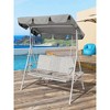 67.72"3 Person Patio Swing Seat with Adjustable Canopy for Patio, Garden, Poolside, Balcony - 2 of 4