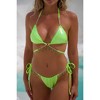 Moda Minx Magic in Mako 'Kiki' Green Wrap Waist Triangle Bikini Top - 3 of 4