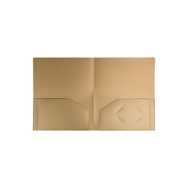 JAM Paper Heavy Duty 2-Pocket Folders Gold 6/Pack (383HHGOA) 383HGOA, 2 of 6