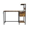 Vynxaria Computer Desk with Reversible 4-Tier Shelves, 48”L×20”W×43.5”H, 2 Outlets+2USB, 1 Drawer+2 Headphone Hooks - 2 of 4