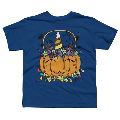 Boy's Design By Humans Halloween Unicorn By Desdymona T-Shirt